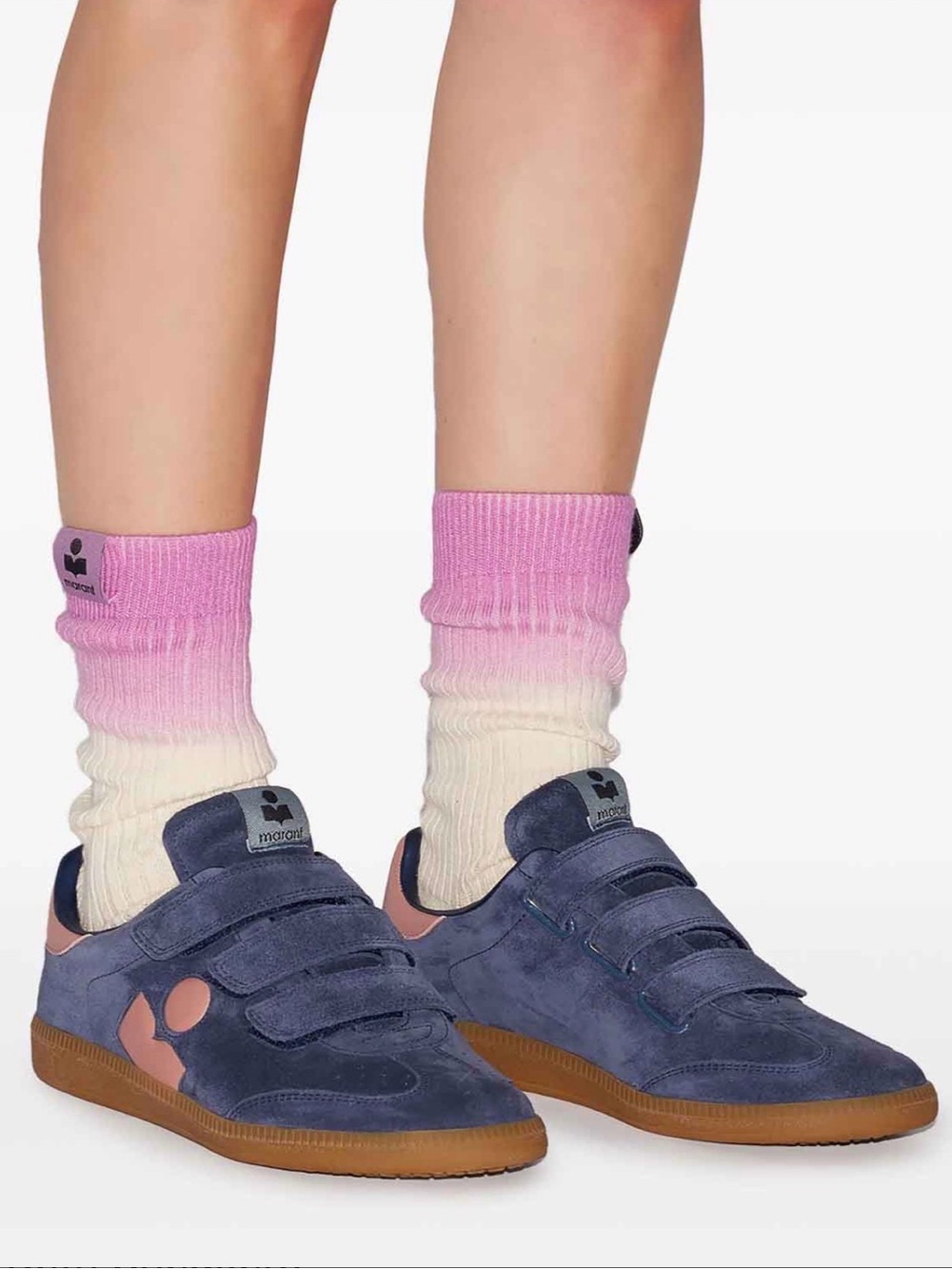 Isabel Marant Beth Suede Low-Top Sneakers - Ombré Blue / Pink EU 39 USW 8.5